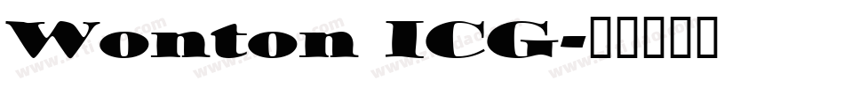 Wonton ICG字体转换